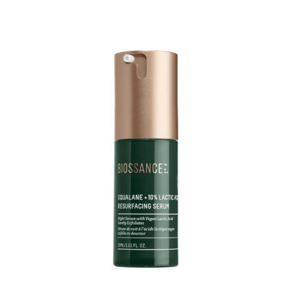 Biossance Squalane + Lactic Acid Resurfacing Night Serum. An Exfoliating AHA to Soften and Smooth Skin, Diminish Fine Lines and