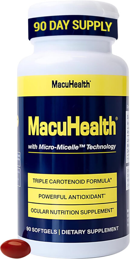 Macuhealth Triple Carotenoid Formula - Eye Vitamins for Adults - 90 Softgels, 3 Month Supply